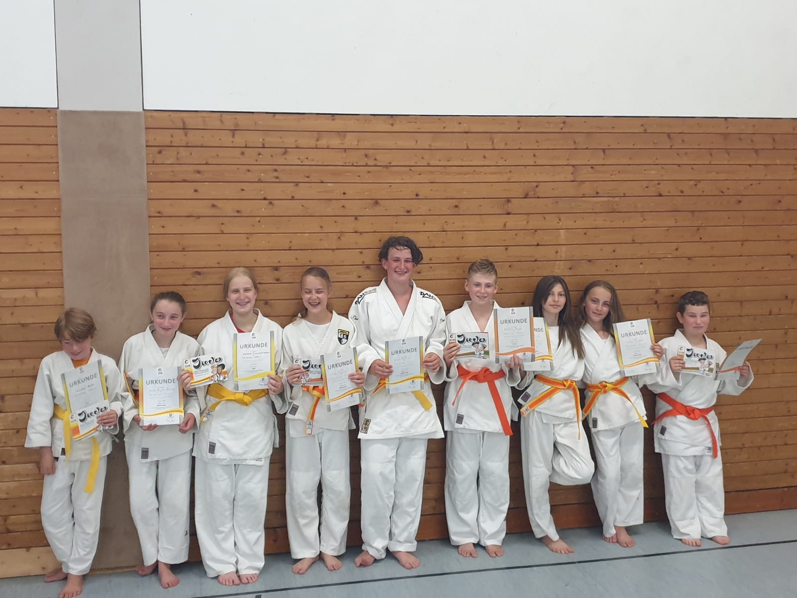 Bestandene Grütelprüfung im Judo der TSG Balingen Abteilung Judo